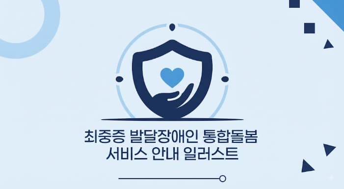 최중증 발달장애인 통합돌봄 서비스 안내 일러스트